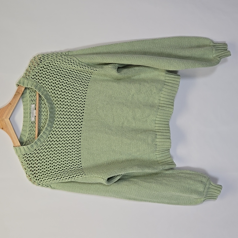 American Eagle Green Cropped Sweater - Size Small